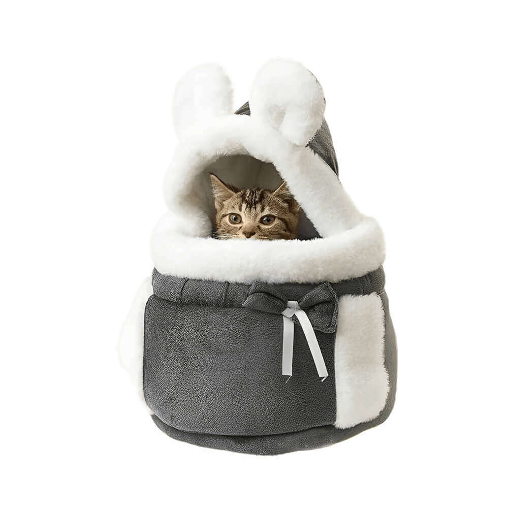 PiuPet - Sac de transport pour chat avec tapis en polaire